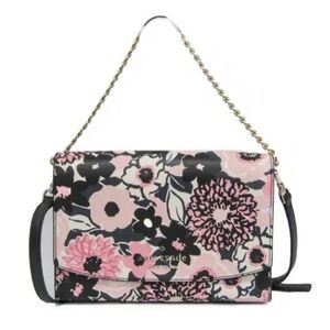 Kate Spade Floral Crossbody Bag in Black and Pink